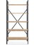 Metal Ayaklı 5 Raflı Kitaplık - 90x180cm - Çam 4