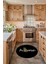 Ananas Desenli Home Yazılı Yuvarlak Halı (Makinede Yıkanabilir) 2