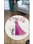 Elsa Karlar Ülkesi Desenli Yuvarlak Çocuk Odası Halı (Makinede Yıkanabilir) 1