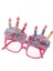 Pembe Renk Mumlu Happy Birthday Gözlük 1