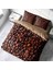 Coffee Duvet 3D Pamuk Saten Çift Kişilik Nevresim Takımı 1