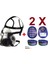 X-Plore 3300 Yarım Yüz Gaz Maskesi + 2 Adet A1B1E1K1 Abek1 (6738816) Filtre 1
