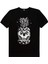 Ananas Kafa Siyah Kısa Kollu Erkek T-Shirt 2