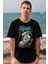 Kanatlı Ayakkabı Siyah Kısa Kollu Erkek T-Shirt 1