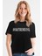 Çok Modayım Siyah Kısa Kollu Kadın T-Shirt 1