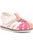 210105 Beyaz-Fuşya-Pembe Comfort Kız Çocuk Sandalet 4
