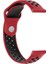 Google Ticwatch S2 Wear Os Kordon Delikli Çift Renk Silikon Kırmızı 1