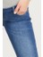 Hamile Skinny Jean Likralı Şerit Detaylı Pantolon  Mavi 1086 5