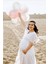 Babyshower Melek Kol Beyaz Hamile Elbisesi 3
