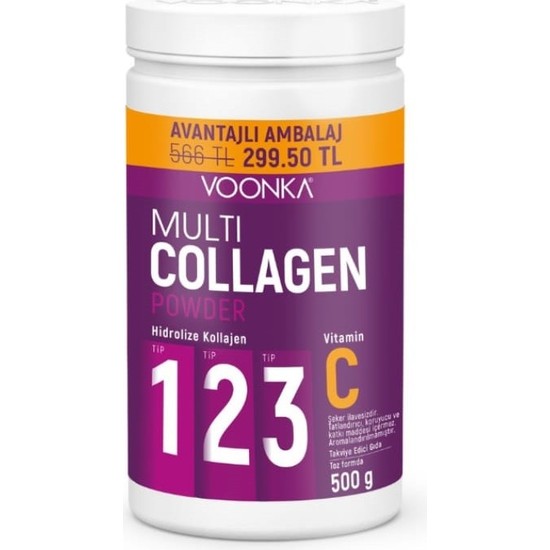 Voonka Multi Collagen Powder 500gr Toz