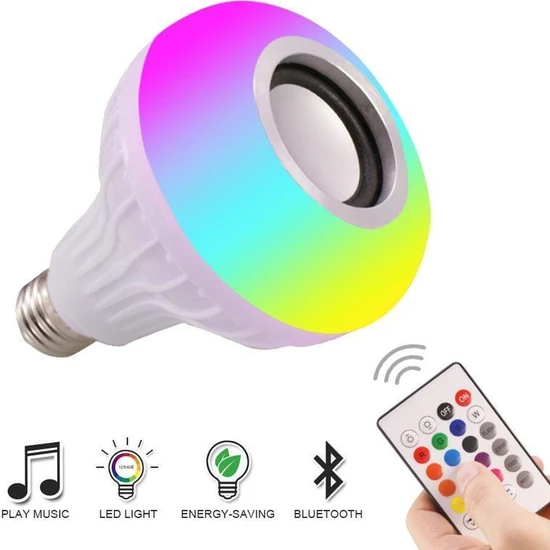 Winnboss Bluetooth Hoparlör Akıllı Rgb LED Ampul Lamba