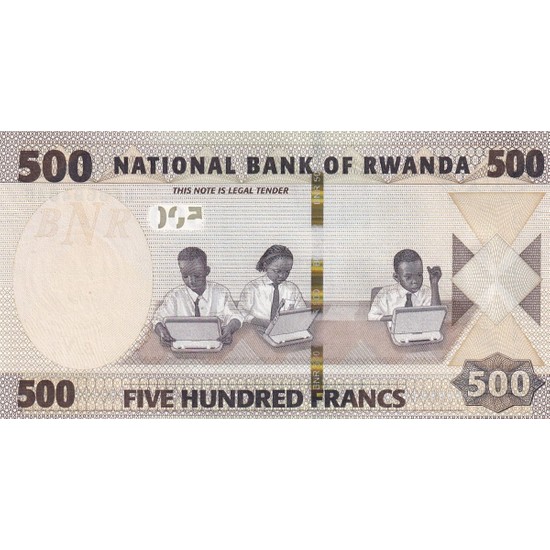 Benim Koleksiyonum Ruanda (Rwanda), 500 Frank (2019) Eski Yabancı Kağıt Para