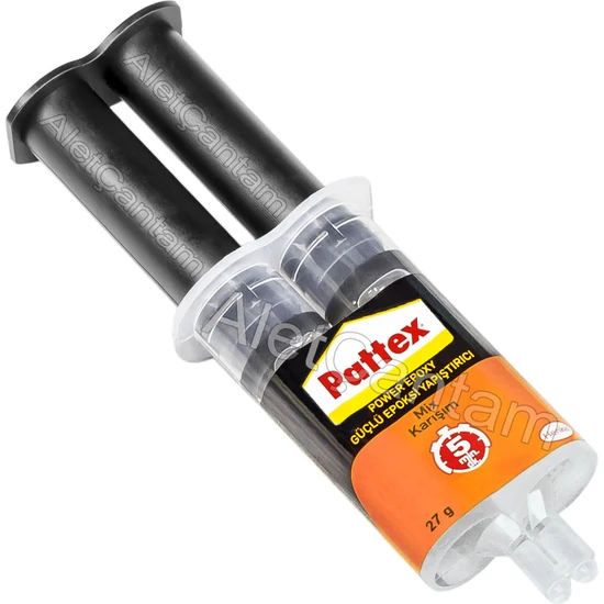 Pattex Power Epoxy Güçlü Epoksi Yapıştırıcı Şırınga Epoxi -Şeffaf