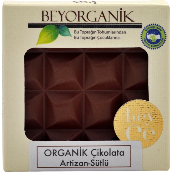 Beyorganik Organik Çikolata Artizan - Sütlü 40 gr