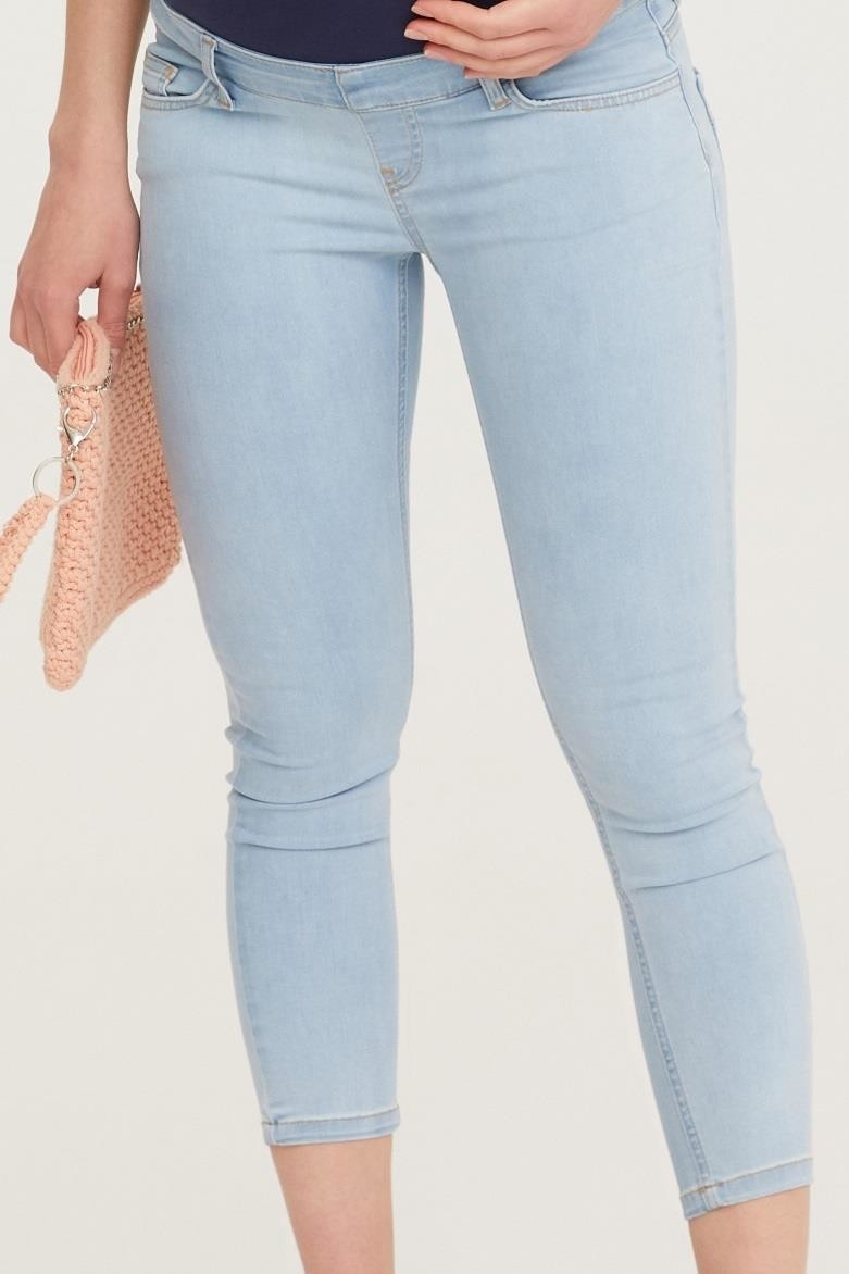 Vavien Hamile Skinny Jean Likralı Denim Pantolon Açık Mavi 1071 görsel 2