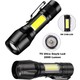 Yopigo OR-515 Ultra Güçlü Pilli LED El Feneri 2000 Lumen + 6W Cob LED Su Geçirmez Zoomlu 3 Modlu