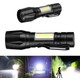 Yopigo OR-515 Ultra Güçlü Pilli LED El Feneri 2000 Lumen + 6W Cob LED Su Geçirmez Zoomlu 3 Modlu