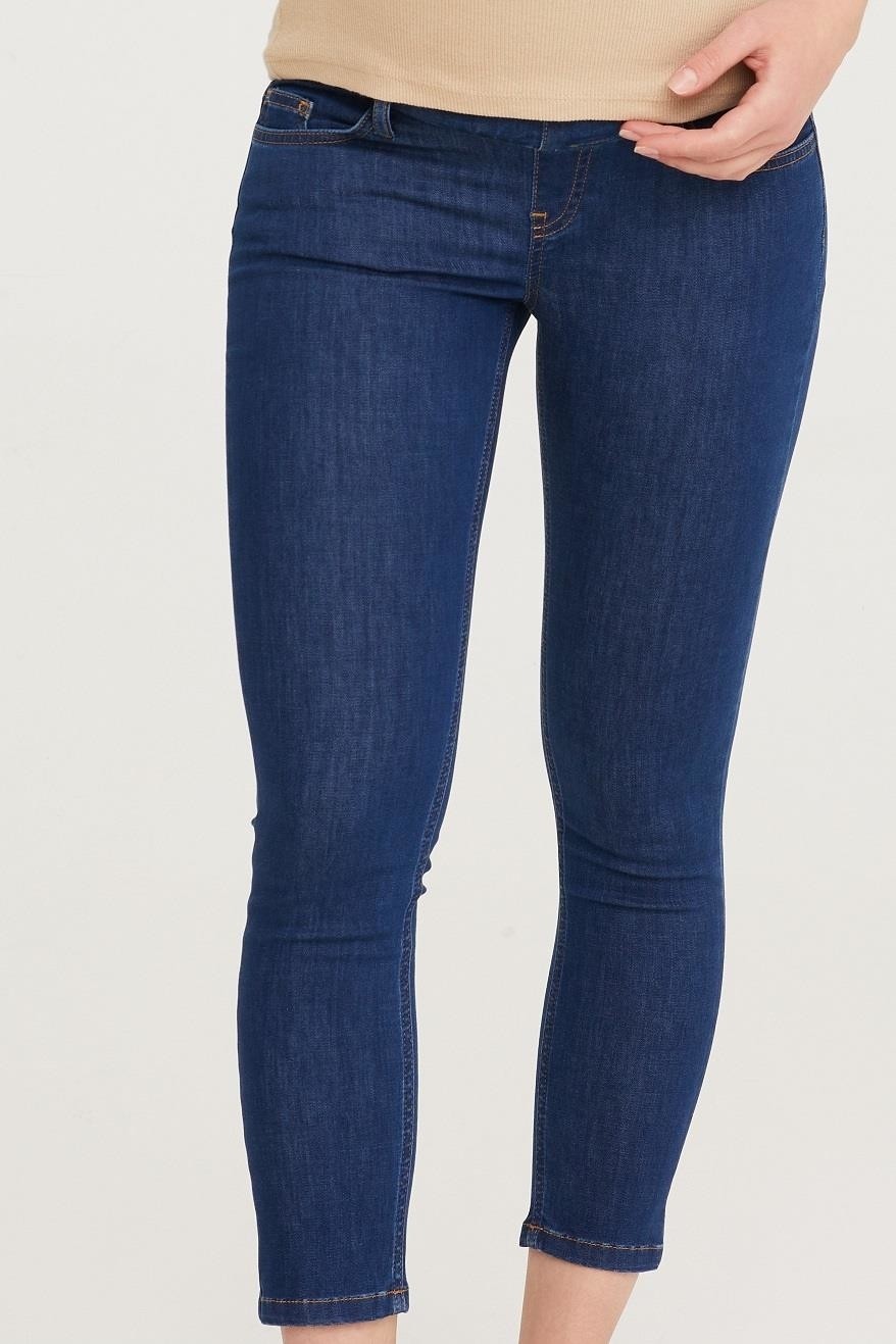 Vavien Hamile Skinny Jean Likralı Denim Pantolon Mavi 1071 görsel 2