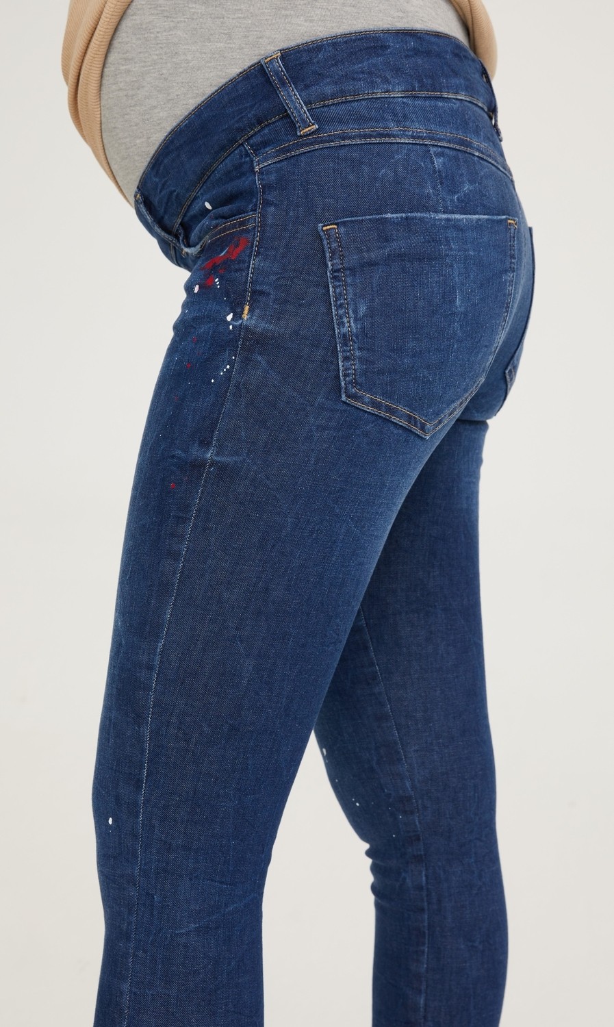 Vavien Hamile Skinny Jean Likralı Denim Pantolon Mavi 1087 görsel 5