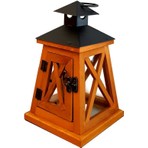 Evim Tatlı Evim Metal Çatılı Ahşap Mumluk Floransa 21CM