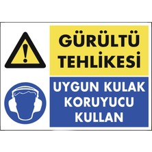 Powerbull Gürültü Tehlikesi Pvc Ikaz Levha