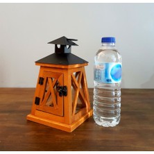 Evim Tatlı Evim Metal Çatılı Ahşap Mumluk Floransa 21CM
