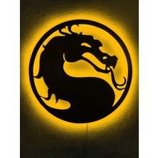 Dekoraven Mortal Kombat Ejderha LED Işıklı Tablo