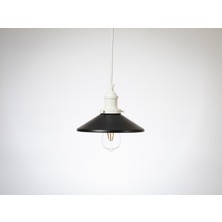 Riolight Retro,rustik Mutfak,oda,kolidor,cafeler Için siyah E27 Duylu Metal Sarkıt Avize ÇAP:23cn