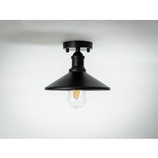 Riolight Retro,rustik Mutfak,oda,kolidor,cafeler Için siyah  E27 Metal plofonyer Avize ÇAP:23cm