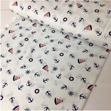 Bebek Özel Pamuklu Bebek ve Çocuk Lastikli Çarşaf Denizci 60 x 120 cm