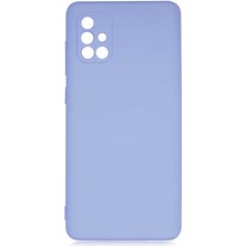Gpack Samsung Galaxy A71 Kılıf Mara Mat Soft Kamera Korumalı Lansman Mor