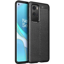 Case Street Oneplus 9 Pro Kılıf Niss Silikon Deri Görünümlü+Full Ekran Koruyucu