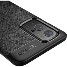 Case Street Oneplus 9 Pro Kılıf Niss Silikon Deri Görünümlü+Full Ekran Koruyucu