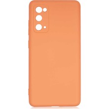 Case Street Samsung Galaxy S20 Fe Kılıf Mara Silikon Mat Soft Kamera Korumalı Lansman Turuncu