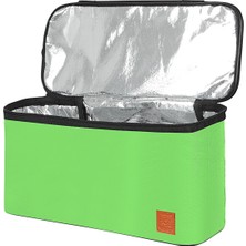 Box&Box Plaj, Piknik, Kamp Çantası, Yeşil, 16+22 Litre, Termal Korumalı (Sıcak Soğuk Thermo Bag)
