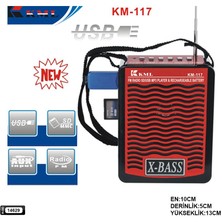 Jameson Müzik Kutusu Şarjlı Pilli 220V Usb/sd/fm Kml KM-117