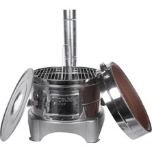 Eyfel Home Krom Güveçli Yemek Pişirme Tel Izgara Krom Mangal