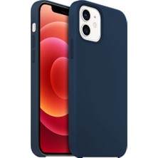 Buff iPhone 12 / 12 Pro Rubber Fit Kılıf Navy Blue