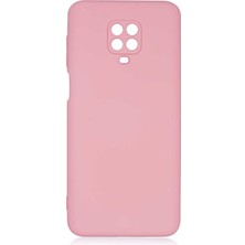 Case Street Xiaomi Redmi Note 9s Kılıf Mara Silikon Mat Soft Kamera Korumalı Lansman Pembe