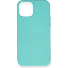 Newface iPhone 12 Mini Kılıf Nano Içi Kadife  Silikon - Turkuaz