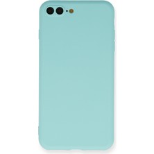Zipax Apple Iphone 8 Plus Kılıf Nano Içi Kadife  Silikon - Turkuaz