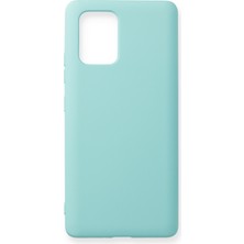 Aqua Aksesuar Samsung Galaxy A91 / S10 Lite Kılıf Lansman Içi Kadife Lüx Tasarım Silikon Kapak - Turkuaz