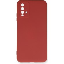 Zipax Xiaomi Redmi 9t Kılıf Nano Içi Kadife  Silikon - Kiremit