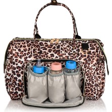 Lal Baby Baggage Bag Leopar Omuz Askılı Anne Bebek Bakım Çantası