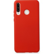 Zipax Huawei P30 Lite Kılıf Nano Içi Kadife  Silikon - Kırmızı