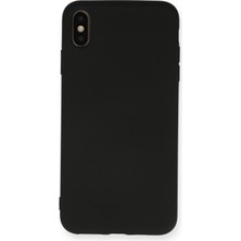 Newface iPhone Xs Max Kılıf Nano Içi Kadife  Silikon - Siyah