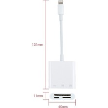 Ally NK-101Y Pro 3 In 1 Iphone Lightning To Sd-Tf Çevirici Adaptör