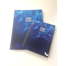 Dikkat Defter A5 Study Notebook Çift Taraflı Defter Çizgili + Kareli