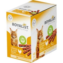 Royalist Tavuklu ve Ciğerli Sticks Kedi Ödülü 4'lü 20 gr