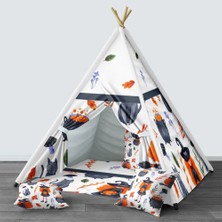 instababyrooms Dijital Baskılı Kızıldereli Çocuk Bebek Odası Oyun Çadırı Model: 1435